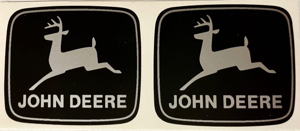 Decal John Deere Logo 1968 2 Pair DJ1949 Midwest Decals Farm Toys