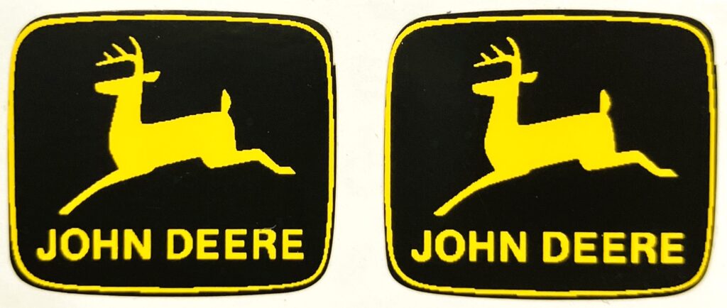 Decal John Deere Logo (black on yellow) XXL - DJ970 - Midwest Decals ...