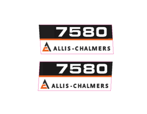 Decal 1/64 Allis Chalmers 7580 Side Panels Maroon belly - DA707