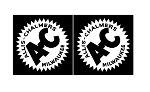 Decal Allis Chalmers Logo (Black) - 1/2" - DA923