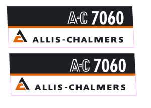 Decal 1/16 Allis Chalmers 7060 Model Numbers (maroon belly) - DA24