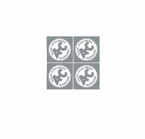 Decal Allis Chalmers Logo (silver) - 3/8" - DA928