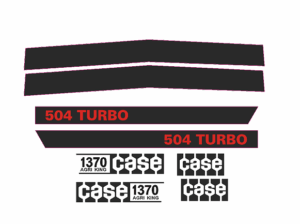 Decal 1/16 Case 1370 Agri King (504 Turbo) Set (lr model #'s) - DC20