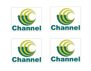 Decal Channel 7/16" (4) on clear- Logo DX496