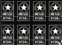 Decal Meyer Star black with models numbers Set 1/64 3/16" - DX2767