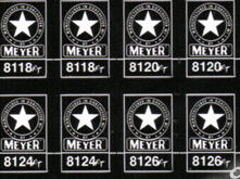 Decal Meyer Star black with models numbers Set 1/32, 3/8"- DX2768
