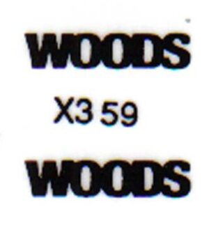 Decal 1/16 Woods - Black - DX359