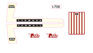 Decal 1/64 Farmall 806 Set (Matsen) - DI706