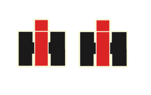 Decal IH Logo 1/4 inch (red, & black, cream) DI950