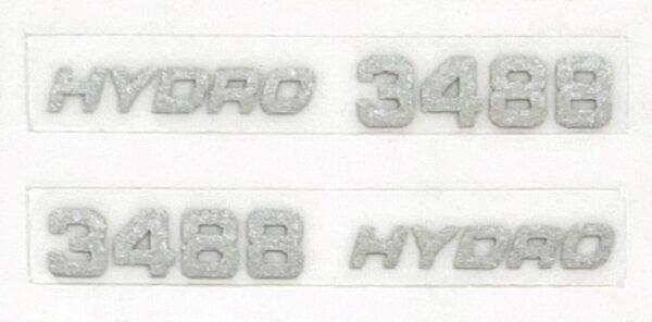 Decal 1/16 IH 3488 Hydro Model Number (silver) -DI123