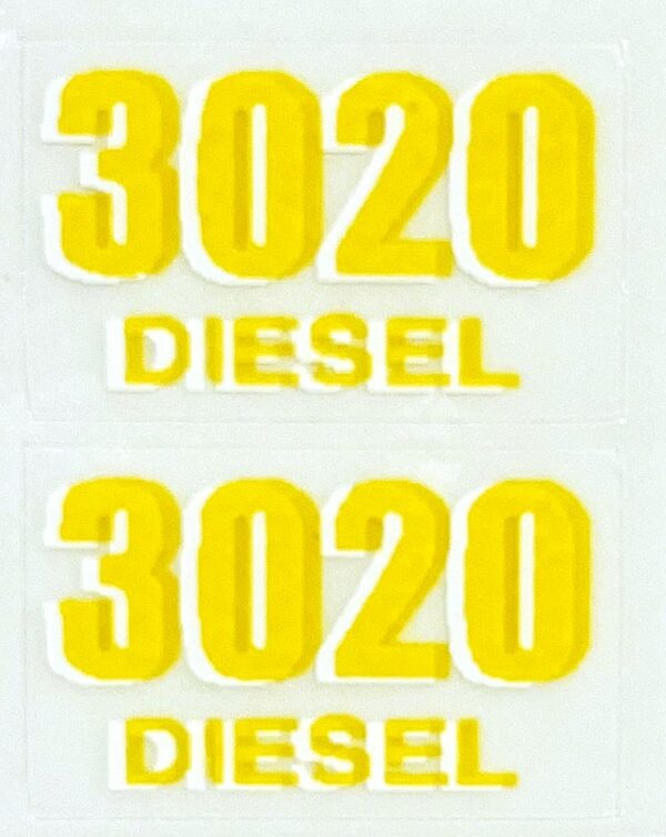 Decal 1/16 John Deere 3020 Diesel Model Numbers - DJ94