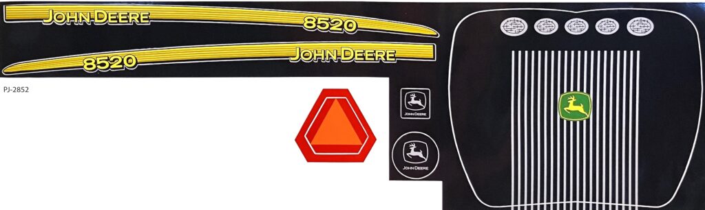 Decal John Deere 8520 Pedal Tractor DPJ2852 Midwest Decals Farm Toys