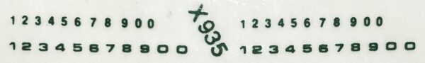 Decal Number Set - Green 1/16in. x 1/16in. - DX935
