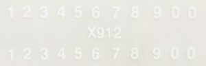 Decal Number Set - White 3/32 inch - DX912