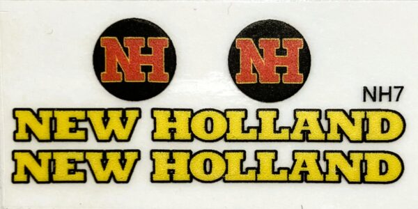 Decal 1/16 New Holland w/logo (3-color) - DNH7 - 1 1/2"