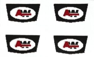 Decal1/64 Arts Way AW Logo (4) - 1/4" - DX1132
