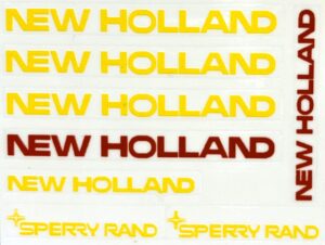 Decal 1/16 New Holland Set Yellow Sperry Rand 1 13/16" - DNH1