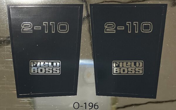 Decal 1/16 White 2-110 lower hood panels DO196