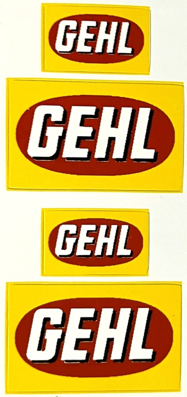 Decal 1/16 Gehl Logo (Pairs) 1"- DG011