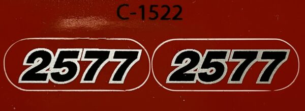 Decal 1/32 Case IH Combine 2577 Model Numbers DC1522