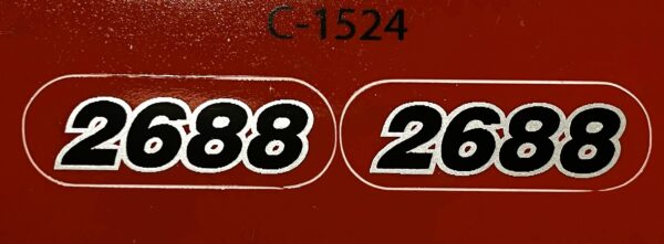 Decal 1/32 Case IH Combine 2688 Model Numbers DC1524