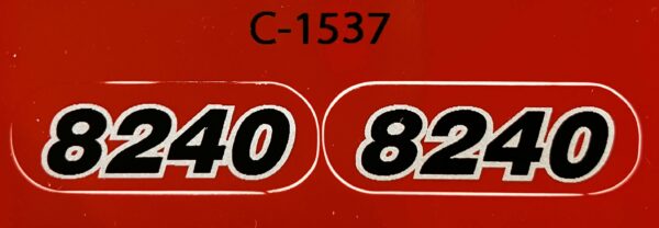 Decal 1/32 Case IH Combine 8240 Model Numbers DC1537