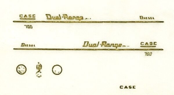 Decal 1/64 Case 700 Dual Range Gold Demostrator Set - DC717