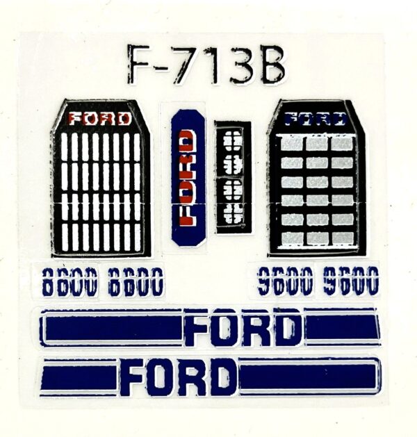 Decal 1/64 Ford 8600 9600 Blue Set - DF713B