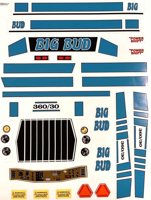 Decal 1/16 Big Bud 360/30 Blue - DBB007