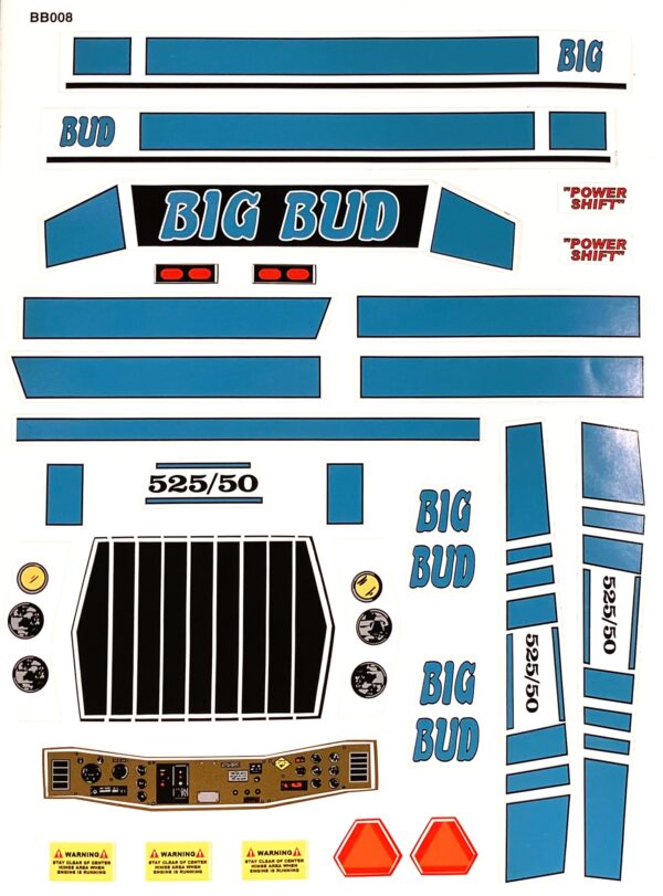 Decal 1/16 Big Bud 525/50 Blue Set- DBB008
