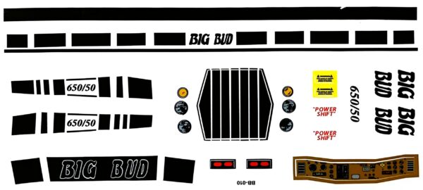 Decal 1/16 Big Bud 650/50 Black Set Complete - DBB010