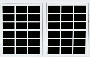Decal 1/64 Window 18 Pane - 3/4"  DX4703