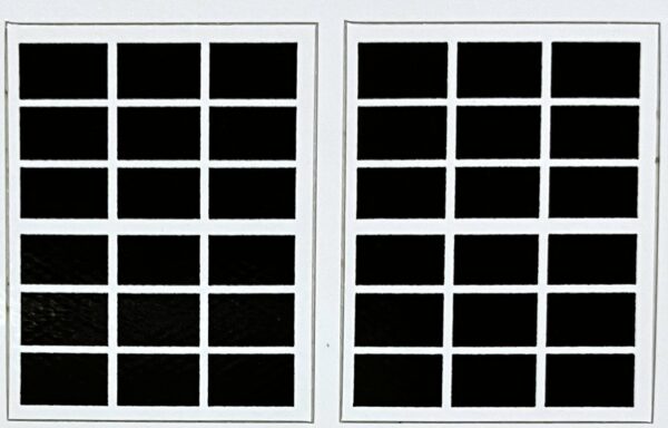 Decal 1/64 Window 18 Pane - 3/4"  DX4703