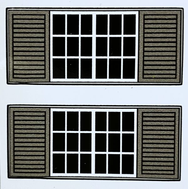 Decal 1/64 Window with Shutters Gray - 1 1/2" DX4705