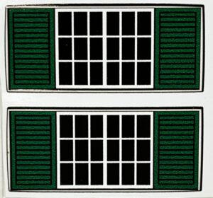 Decal 1/64 Window with Shutters Green - DX4706