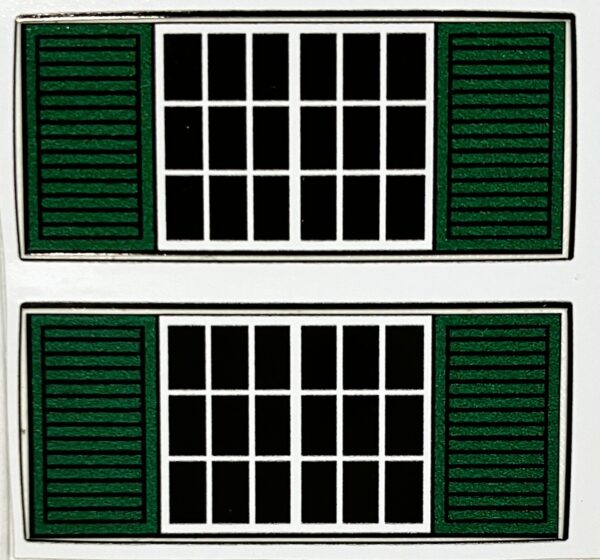 Decal 1/64 Window with Shutters Green - DX4706
