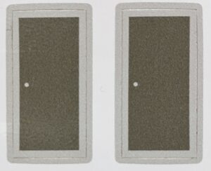 Decal 1/64 Door Solid Gray with light gray trim - 1 1/4" Tall DX4754