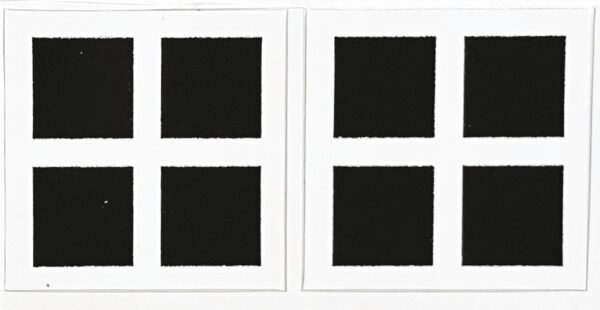 Decal 1/64 Window 4 Pane - 5/8" DX4702
