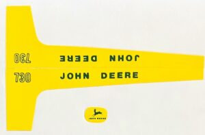 Decal 1/16 John Deere 730 Hood Pannel - DJ77