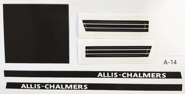 Decal 1/16 Allis Chalmers 190 Hot Rod with cream outline Set - DA14