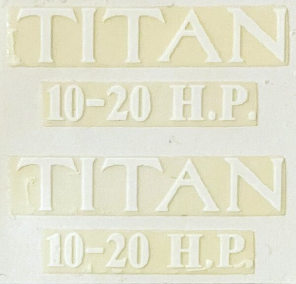 Decal 1/16 Titan 10 20 H.P. (white) - DXI251