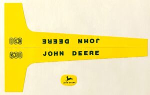 Decal 1/16 John Deere 630 Hood Panel - DJ78