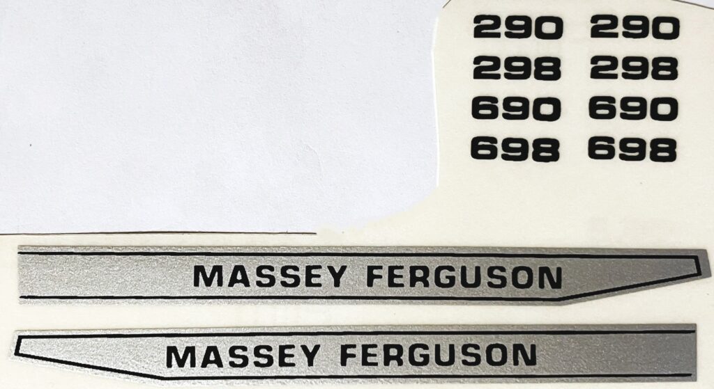 Ferguson Decals Decal 1/16 Massey Ferguson 290 , 298, 690 or 698 Hood Stripes - DM60 ...