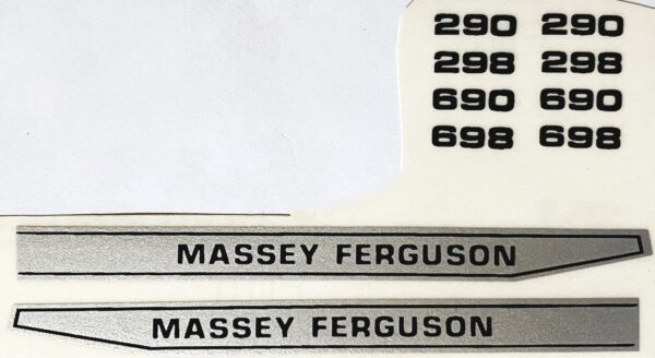 Decal 1/16 Massey Ferguson 290 , 298, 690 or 698 Hood Stripes - DM60