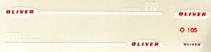 Decal 1/16 Oliver 770 Diesel DO105