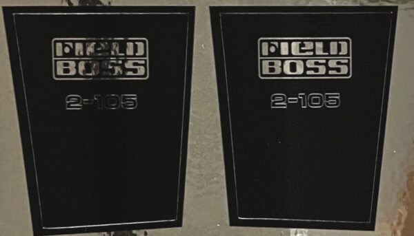 Decal 1/16 White 2-105 lower hood panels DO195