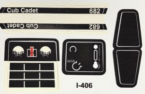 Decal 1/16 Cub Cadet 682 set - DI406