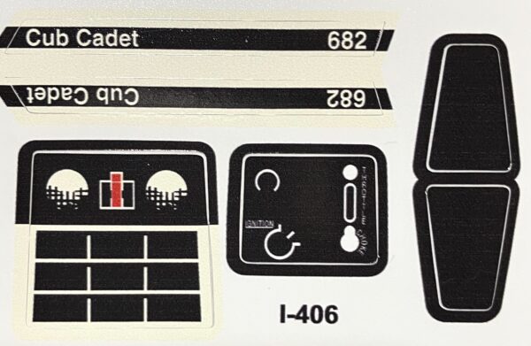 Decal 1/16 Cub Cadet 682 set - DI406