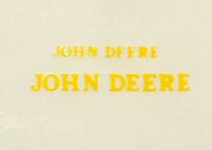 Decal 1/16 John Deere Hood Front & Seat Back Set - DJ13