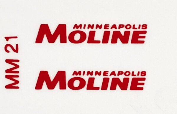 Decal 1/25 MM Minneapolis Moline 4 Star Red Print DMM21